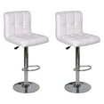 thumbnail image 1 of OnlineGymShop CB20573 Kitchen Height Adjustable Bar Stools - White - 2 Piece, 1 of 3