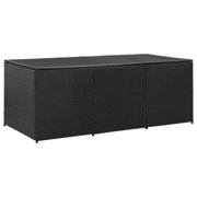 OnlineGymShop CB21503 70.8 x 35.4 x 29.5 in. Outdoor Storage Box - Black