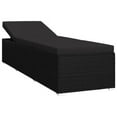thumbnail image 1 of OnlineGymShop CB21568 76.8 x 23.6 x 12.2 in. Outdoor Lounger, Black, 1 of 3
