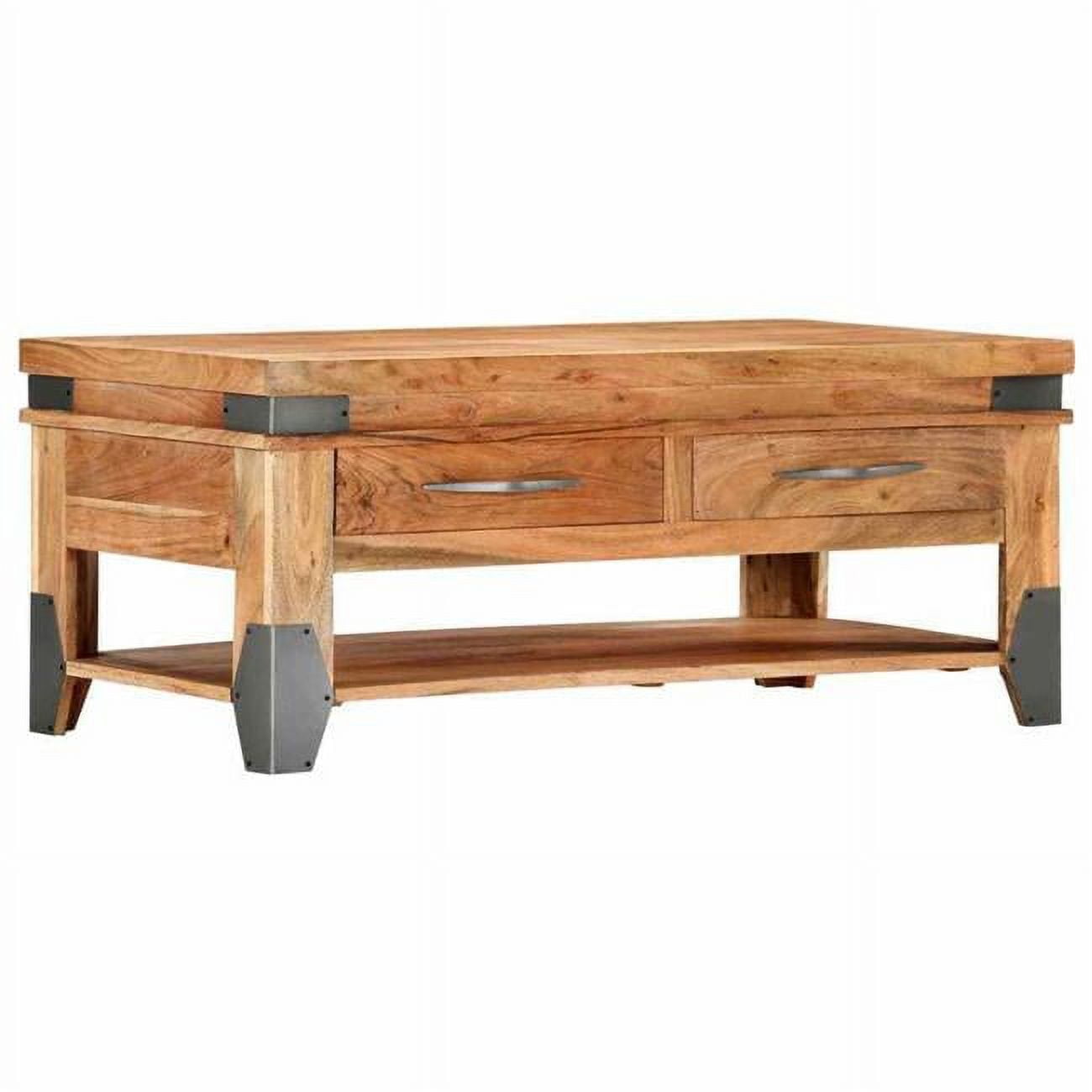 CB23730 43 in. Solid Wood Coffee Table with Drawers