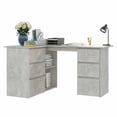 thumbnail image 1 of OnlineGymShop CB23982 57 in. Wooden Corner Computer Desk, Concrete Gray, 1 of 1