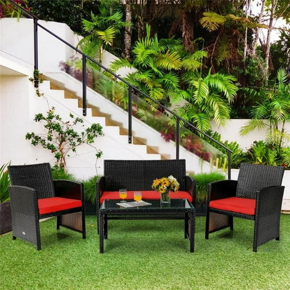 OnlineGymShop CB24163 Outdoor 4 Pc Furniture Set