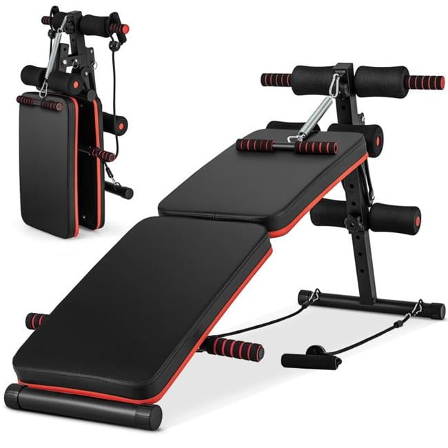 OnlineGymShop CB24277 Fitness Adjustable Workout Sit up Bench