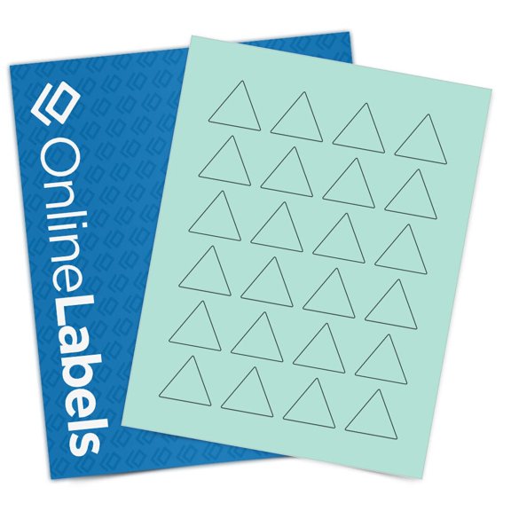 OnlineLabels 1.5" x 1.299" Triangle Labels - Pastel Green - 10 Sheets, 240 Labels