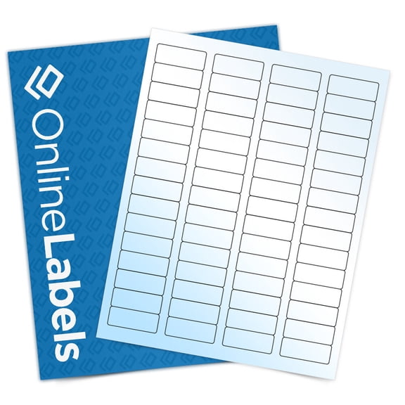 OnlineLabels 1.75" x 0.666" Labels - White Gloss - Laser - 10 Sheets, 600 Labels