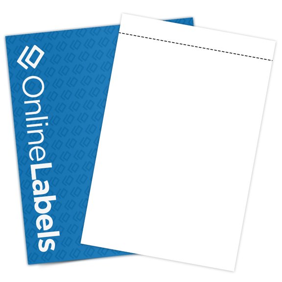 OnlineLabels 12" x 18" 1 H-Slit Labels - Weatherproof Polyester - 10 Sheets