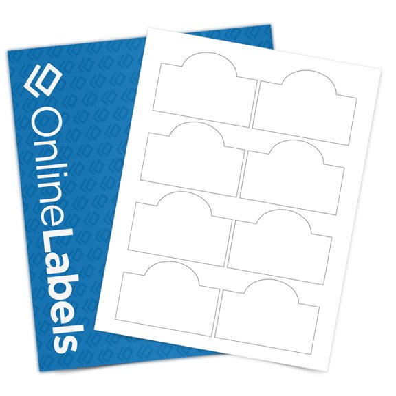 OnlineLabels 3.5" x 2.4031" Arched Labels - 10 Sheets, 80 Labels