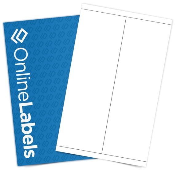 OnlineLabels 4.25" x 13" Rect. Labels - Weatherproof Polyester - 10 Sheets, 20 Labels