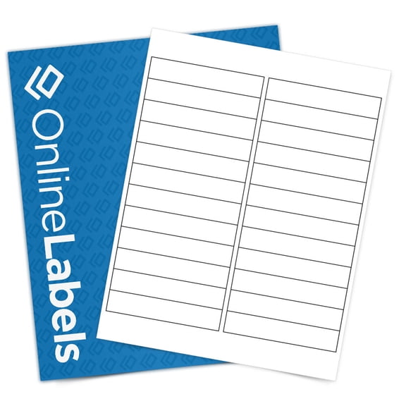 OnlineLabels 4" x .75" Rectangle Labels - Weatherproof Gloss - 10 Sheets, 240 Labels