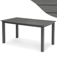thumbnail image 1 of Dycanpo 6-Person Outdoor Dining Table, Weather-Resistant Rectangle Patio Table, 60x32x30in, Gray, 1 of 10
