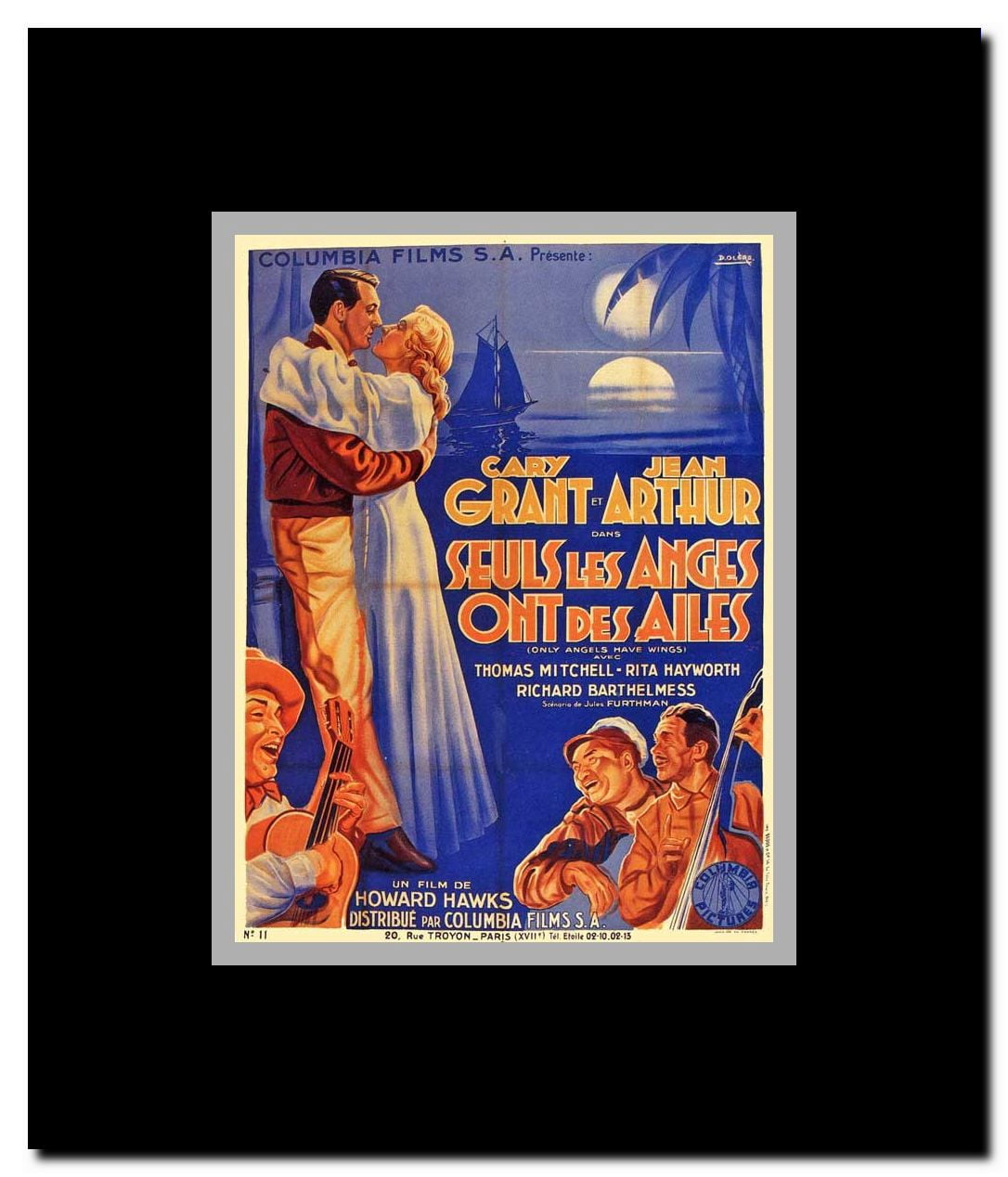 Only Angels Have Wings Framed Movie Poster