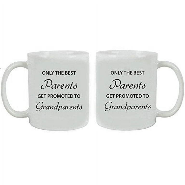 CustomGiftsNow Only The Best Grandpas Get Promoted to Great Grandpa Ceramic Coffee Mug, Black