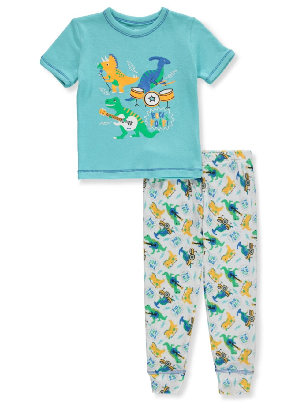 Only Boys Baby Boys' 2Piece Dinosaurs Pajamas Set aqua/multi, 18
