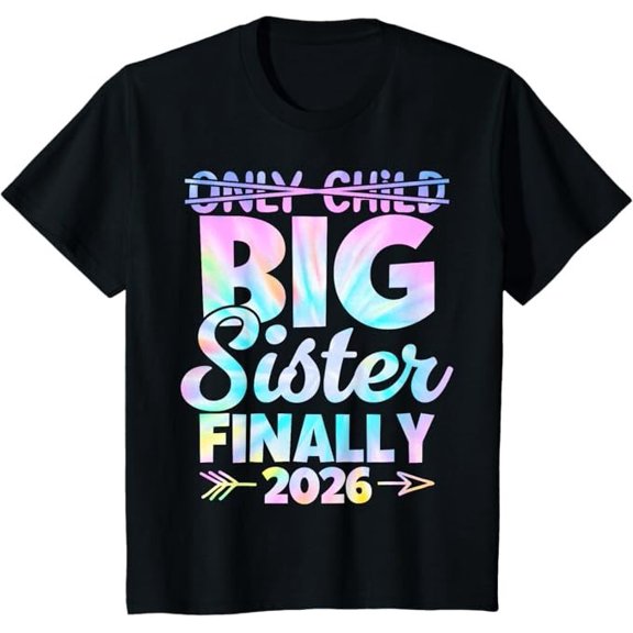 Only Child Expires Promoted To Big Sister Finally Classic Retro Quote Design T-Shirt