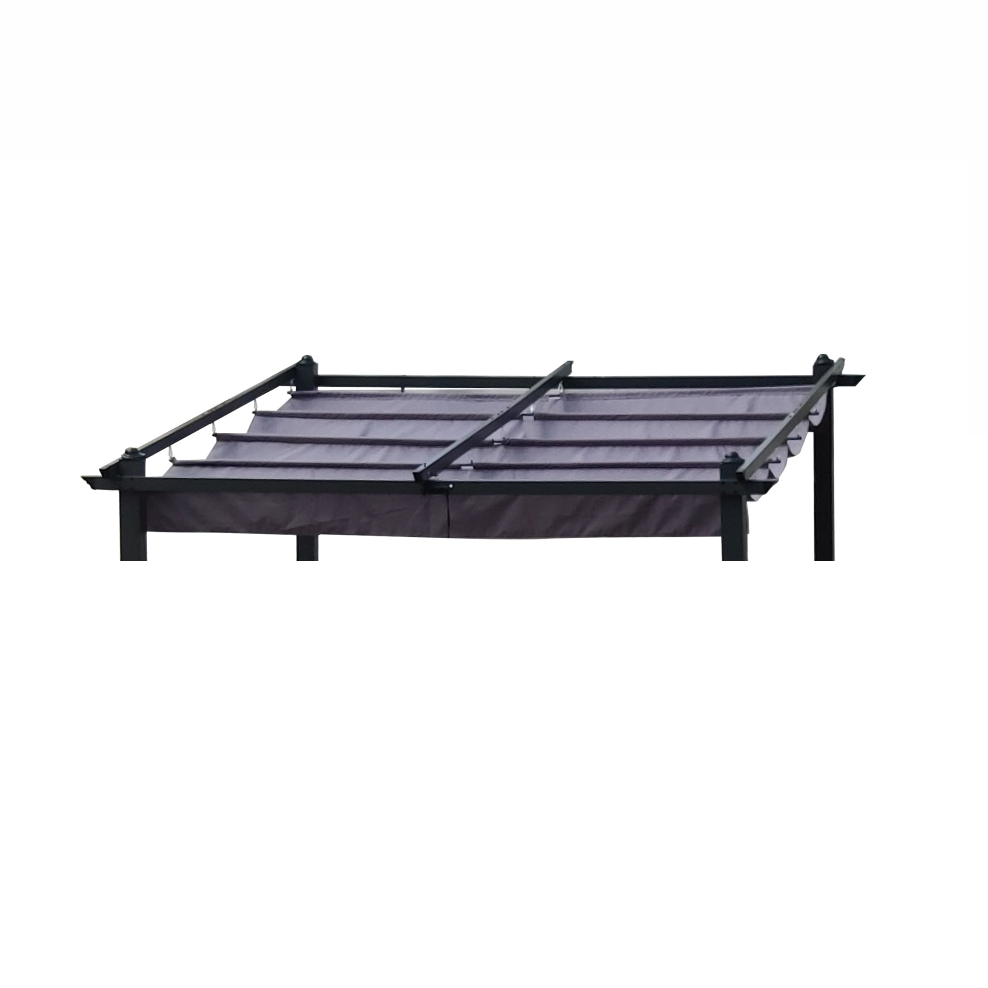 Gray 10' x 10' Outdoor Retractable Pergola Sun Shade Canopy