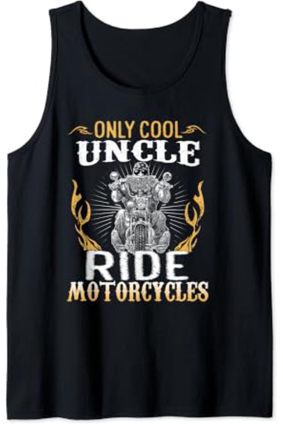 Only Cool Uncle Ride Motorcycles Bike Cycle Biker Tank Top Size S-3XL