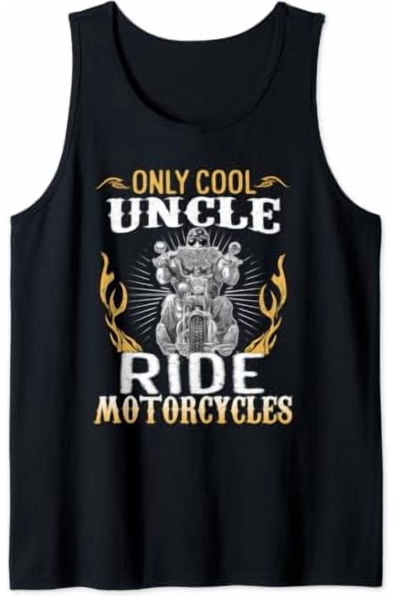 Only Cool Uncle Ride Motorcycles Bike Cycle Biker Tank Top Size S-3XL