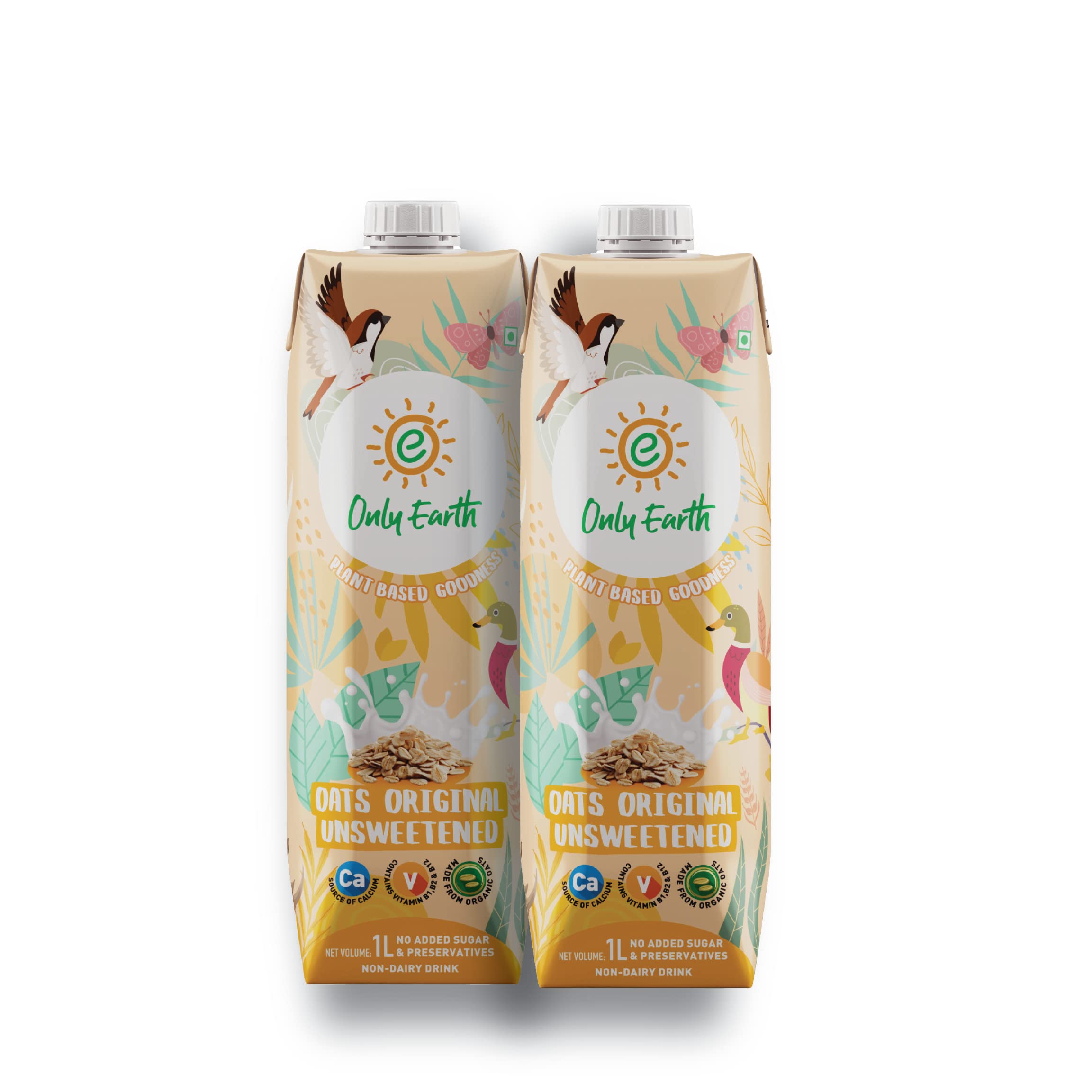 Only Earth Oats Milk Unsweetened Drink Lactose Free Preservatives