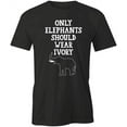 thumbnail image 1 of Only Elephants T-Shirt | Cute Vegetarian Black Tee Gift, 1 of 5