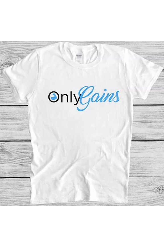 Only Gains No Pain Funny Gym Workout Bodybuilding Meme Quote Graphic Unisex T-Shirt