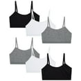 thumbnail image 1 of Only Girls Training Bra 6 Pack Crop Cami Bralette, Sizes 7-14, 1 of 3