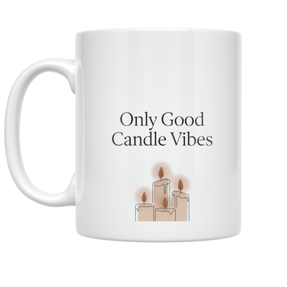 Only Good Candle Vibes - Candle Enthusiast - 11 oz Ceramic Coffee Mug