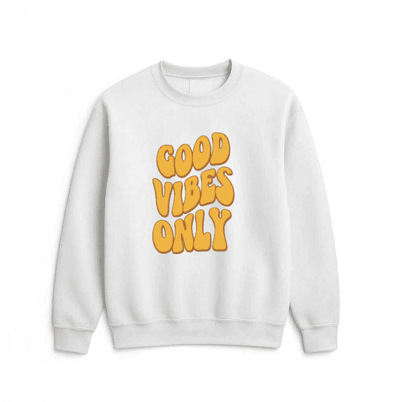 Only Good Vibes Logo Positive Energy Trendy Sweatshirt, for men & women, up to size 5XL