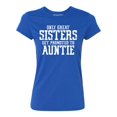 thumbnail image 1 of Only Great Sisters Get Promoted to Auntie Women's T-shirt, Royal, S, 1 of 2