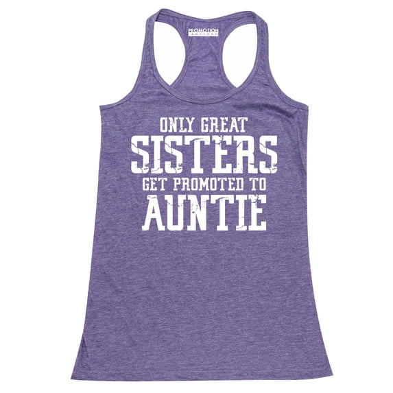 Only Great Sisters Get Promoted to Auntie Women's Tank Top, Heather Purple, M