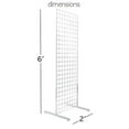 Only Hangers 2' x 6' Gridwall Panel Tower with TBase Floorstanding