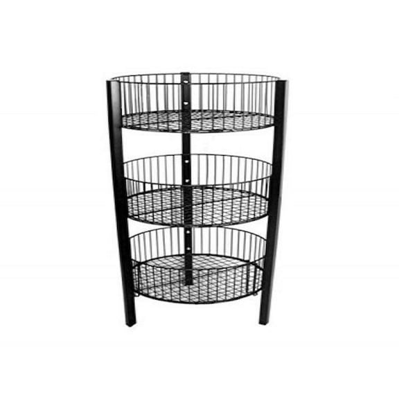 Only Hangers 3332B 3-Tier Bin  Floor Standing Fixture for Household Needs, Storage Baskets. Retail Store Fixtures, Equipment