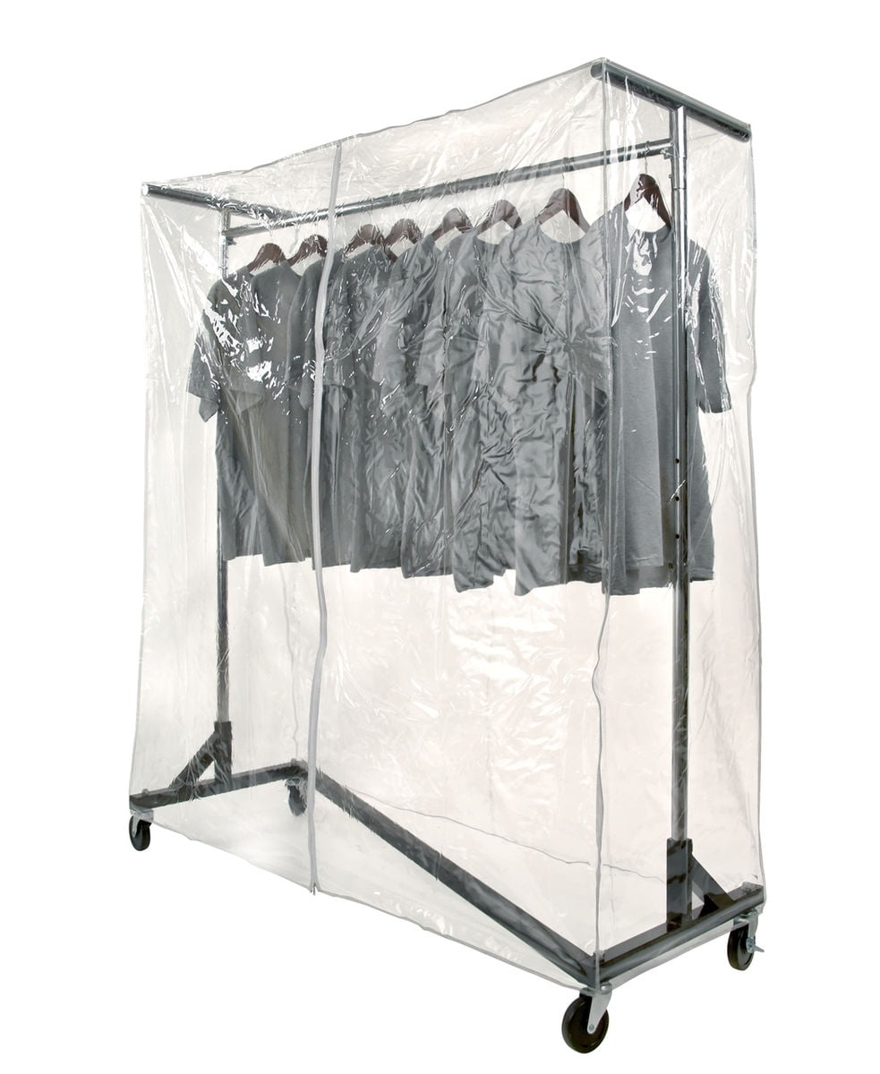 Only Hangers Clear Z Rack Cover with Zipper and Bracket Combo Kit Rack not Included Walmart