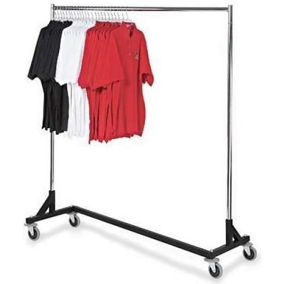 Only Hangers Commercial Grade Rolling Z Rack with Nesting Black Base