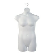 Only Hangers Ladies Plus Size Hanging Torso Mannequin with Hook, White