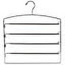 Only Hangers Metal Multi Pant Hanger w/Swing Arms Black Pack of 3.4 Swing Out Arms