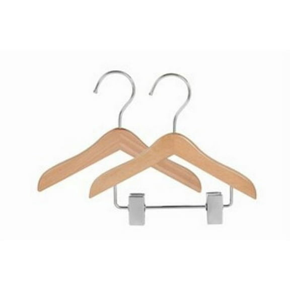 Only Hangers Mini 6" Wooden Doll Hanger Set ( 5 Top Hangers and 5 Pant/skirt )