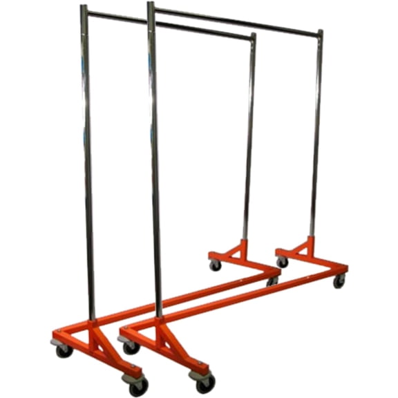 Only Hangers Pair of Nesting Base Heavy Duty Rolling Z Rack Garment Rack Clothing