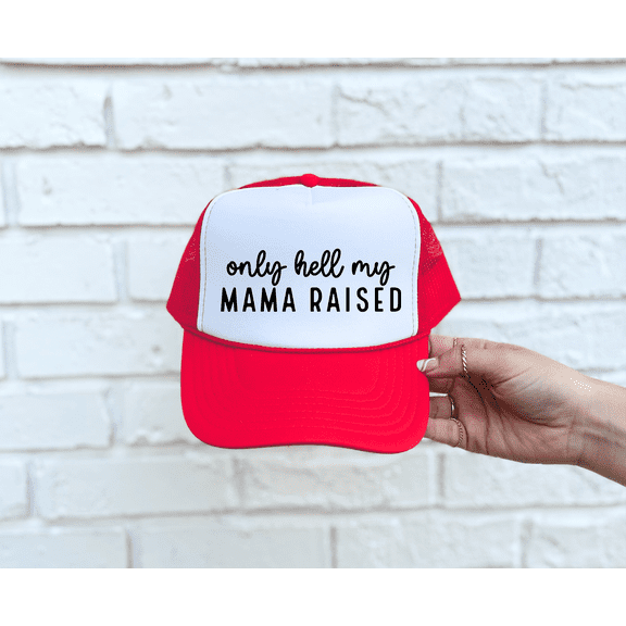 Only Hell Red & White Trucker Hat