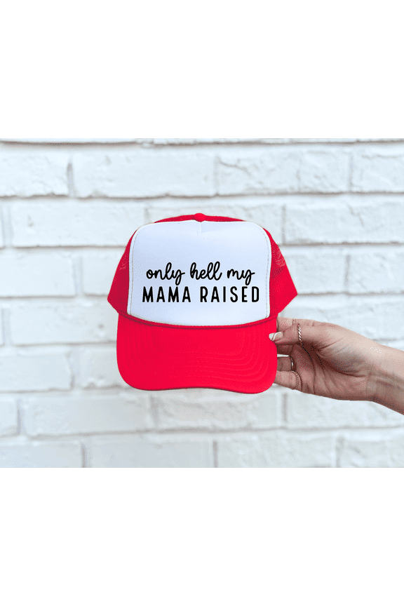 Only Hell Red & White Trucker Hat