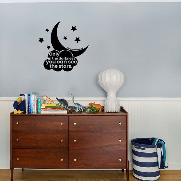 Only In The Darkness You Can See Quote Positive Life Motivation Inspiration Quotes Saying Wall Art Sticker Designs Vinyl Sticker For Home House Walls Rooms Windows Bedroom Decoration Size (40x40 inch)