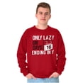 thumbnail image 1 of Only Lazy on Days that End in Y Funny Sweatshirt for Men or Women Brisco Brands 2X, 1 of 6