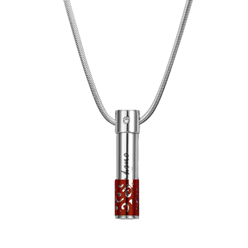 Only Love Cylinder Memorial Cremation Jewelry Urn Ashes Holder