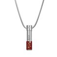 thumbnail image 1 of Only Love Cylinder Memorial Cremation Jewelry Urn Ashes Holder Necklace (Silver - Red), 1 of 5