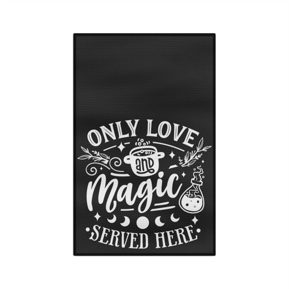 Only Love & Magic Black Tea Towel