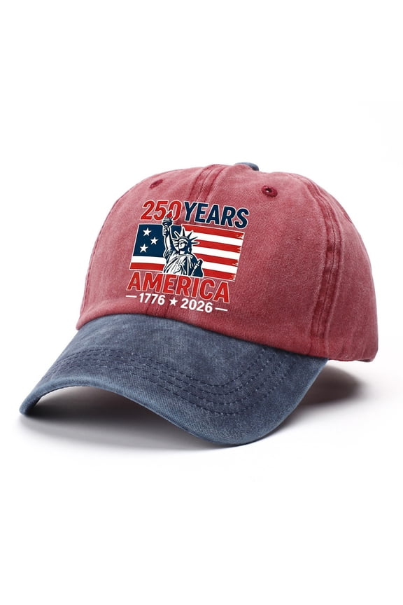 America Hat Cotton, American Flag Cap Adjustable Baseball Cap Patriotic 3D Embroidered Cap Q,A