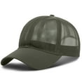 thumbnail image 1 of Only Moment Army Green Mesh Hat Baseball Cap Golf Dad Hat Polyester Structured Mesh Baseball Cap Adjustable Classic Mens Hat One Size, 1 of 2