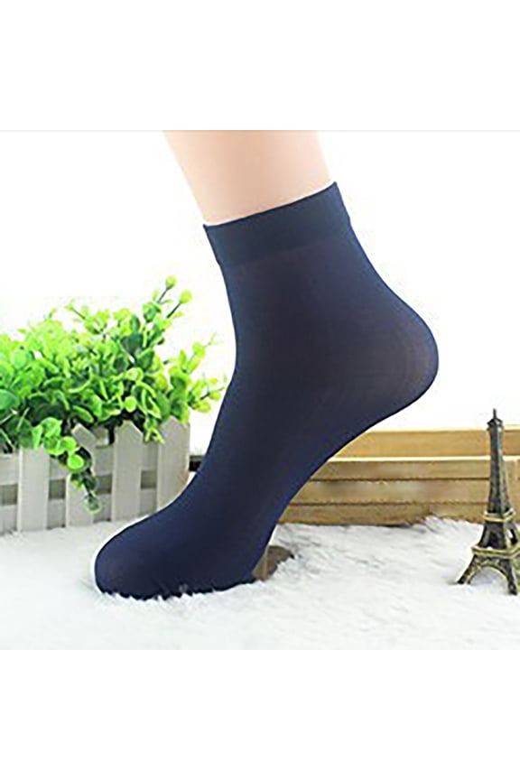 Athletic Running Ankle Cotton Socks ice-creased wrinkled silk Winter Thermal Socks for Women Navy,A