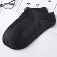 thumbnail image 1 of Only Moment Athletic Running Ankle Socks Cotton Fun Novelty Retro Striped Crew Socks For Women Dark Gray,One Size, 1 of 1
