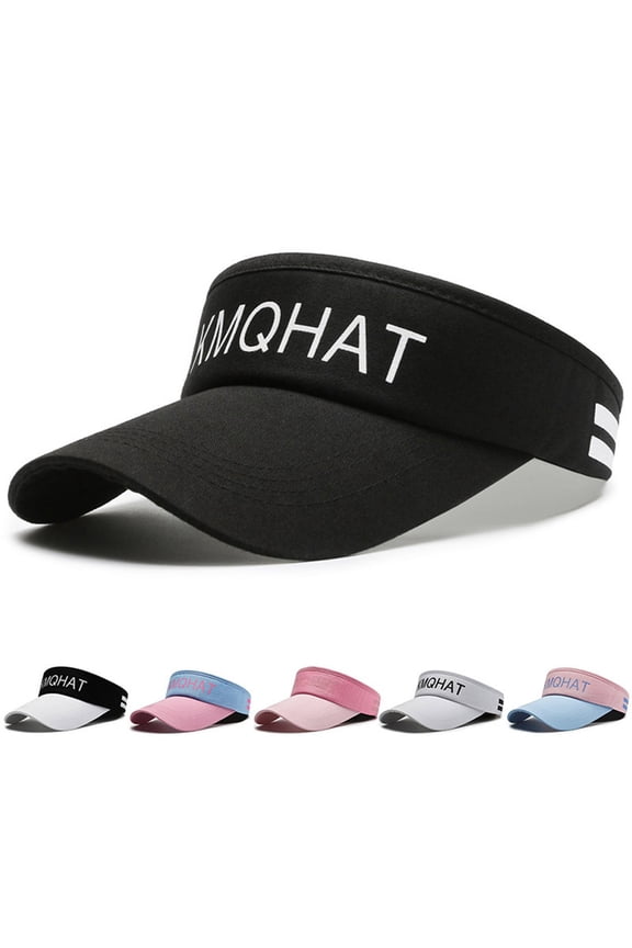 B Sun Visor Hats Women Polyester Lightweight Stretchy Polyester Spandex Quick Dry Sweatband Wrinkle Resistant One Size