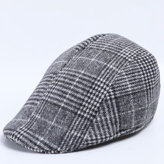 Only Moment B Vintage Beret Men's Mesh Cap Polyester Newsboy Hats for Men Cabbie Hunting Cap Weave Linen-Like Cotton One Size